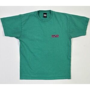 Obey Propaganda T-Shirt Mens Large Green Crew Neck Logo